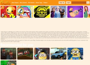 How gahe.com looks like on a tablet such as an iPad.