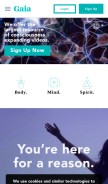 How gaia.com looks like on a mobile device such as an iPhone.