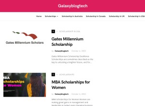 How galaxyblogtech.com looks like on a tablet such as an iPad.