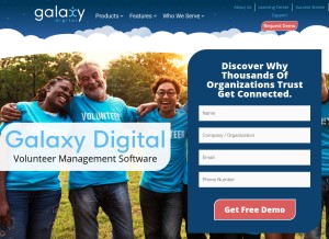 How galaxydigital.com looks like on a tablet such as an iPad.