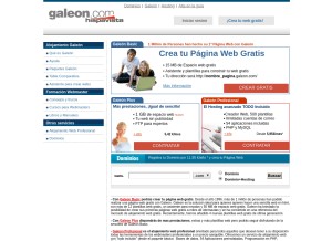 How galeon.com looks like on a tablet such as an iPad.