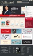 How gallimard.fr looks like on a mobile device such as an iPhone.