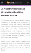 How gamblands.com looks like on a mobile device such as an iPhone.