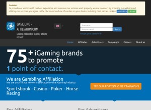How gambling-affiliation.com looks like on a tablet such as an iPad.