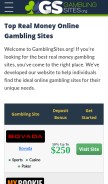 How gamblingsites.org looks like on a mobile device such as an iPhone.