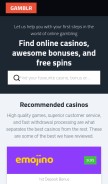 How gamblr.live looks like on a mobile device such as an iPhone.