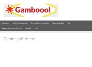How gamboool.com looks like on a tablet such as an iPad.