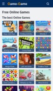 How game-game.com looks like on a mobile device such as an iPhone.