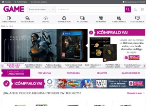 How game.es looks like on a tablet such as an iPad.