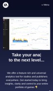 How gameanalytics.com looks like on a mobile device such as an iPhone.