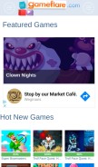 How gameflare.com looks like on a mobile device such as an iPhone.
