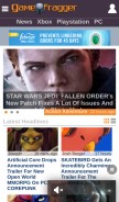 How gamefragger.com looks like on a mobile device such as an iPhone.