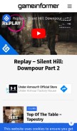 How gameinformer.com looks like on a mobile device such as an iPhone.