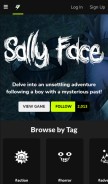 How gamejolt.com looks like on a mobile device such as an iPhone.