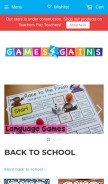 How games4gains.com looks like on a mobile device such as an iPhone.