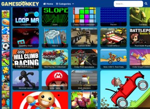 How gamesdonkey.com looks like on a tablet such as an iPad.