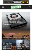 How gamespew.com looks like on a mobile device such as an iPhone.