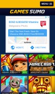 How gamessumo.com looks like on a mobile device such as an iPhone.