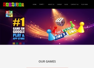 How gametion.com looks like on a tablet such as an iPad.