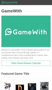 How gamewith.net looks like on a mobile device such as an iPhone.