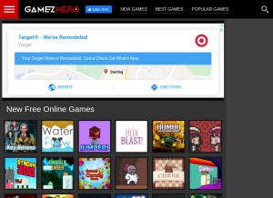 How gamezhero.com looks like on a tablet such as an iPad.