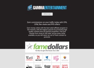 How gammae.com looks like on a tablet such as an iPad.