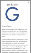 How gandul.info looks like on a mobile device such as an iPhone.