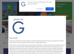 How gandul.info looks like on a tablet such as an iPad.
