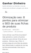 How ganhedinheirointernet.com.br looks like on a mobile device such as an iPhone.
