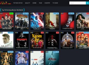 How ganool.ws looks like on a tablet such as an iPad.