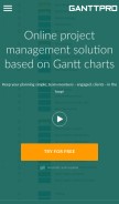 How ganttpro.com looks like on a mobile device such as an iPhone.