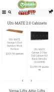 How garagetoolsstorage.com looks like on a mobile device such as an iPhone.