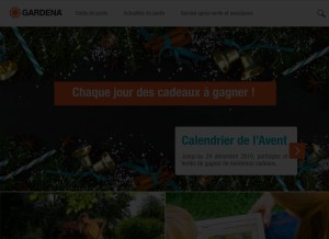 How gardena.com looks like on a tablet such as an iPad.