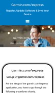 How garmin-com-express.support looks like on a mobile device such as an iPhone.