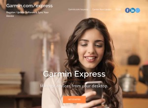 How garmin-express.support looks like on a tablet such as an iPad.