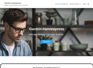How garmincomexpressz.com looks like on a tablet such as an iPad.