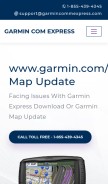 How garmincommexpress.com looks like on a mobile device such as an iPhone.