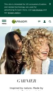 How garnierusa.com looks like on a mobile device such as an iPhone.