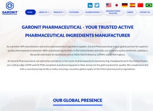How garonitpharma.com looks like on a tablet such as an iPad.