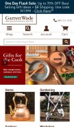 How garrettwade.com looks like on a mobile device such as an iPhone.