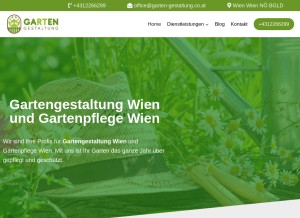 How garten-gestaltung.co.at looks like on a tablet such as an iPad.