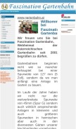How gartenbahn.at looks like on a mobile device such as an iPhone.