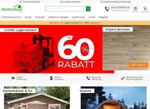 How gartenhaus-gmbh.de looks like on a tablet such as an iPad.