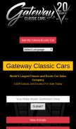 How gatewayclassiccars.com looks like on a mobile device such as an iPhone.