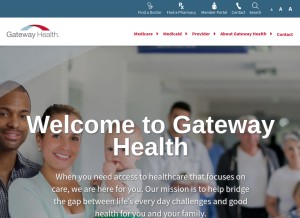 How gatewayhealthplan.com looks like on a tablet such as an iPad.