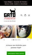 How gatopimenta.com looks like on a mobile device such as an iPhone.