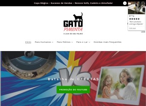 How gatopimenta.com looks like on a tablet such as an iPad.