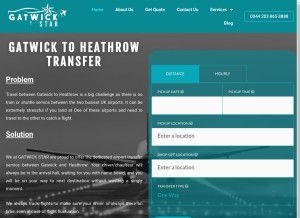 How gatwick-to-heathrow-transfer.co.uk looks like on a tablet such as an iPad.