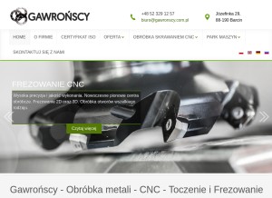 How gawronscy.com.pl looks like on a tablet such as an iPad.