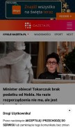 How gazeta.pl looks like on a mobile device such as an iPhone.